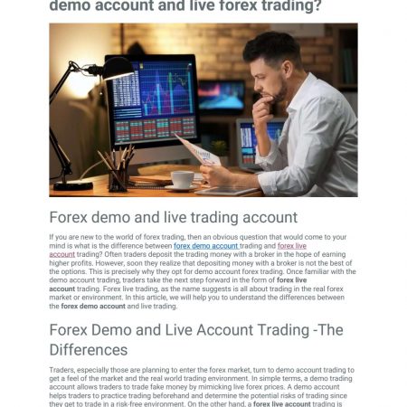 The Advantages and Disadvantages of a Demo Forex Trading Account